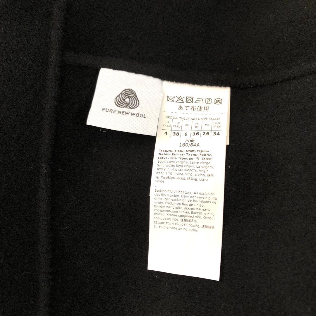 新品タグ付き‼️【マックスマーラ】38クチートアマーノ　ラップコート　ブラック