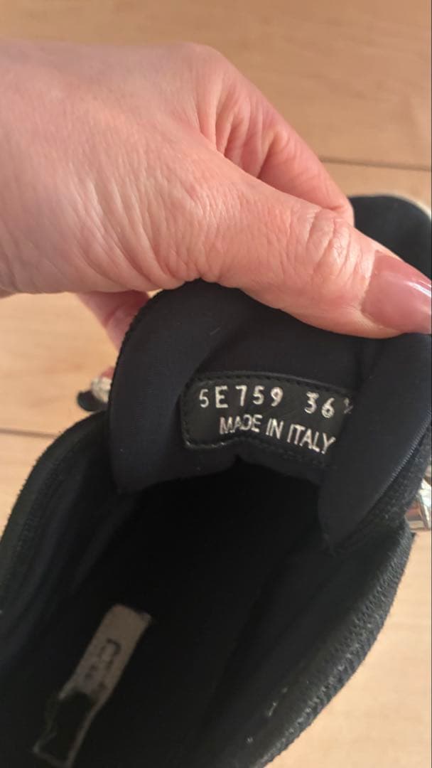 miumiuミュウミュウ クリスタル プラットフォーム ファブリック 23.5