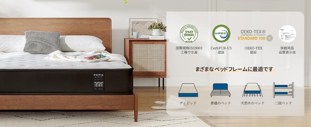 25日PM到着、、マットレス セミダブル マットレス専門　高反発極厚23cm