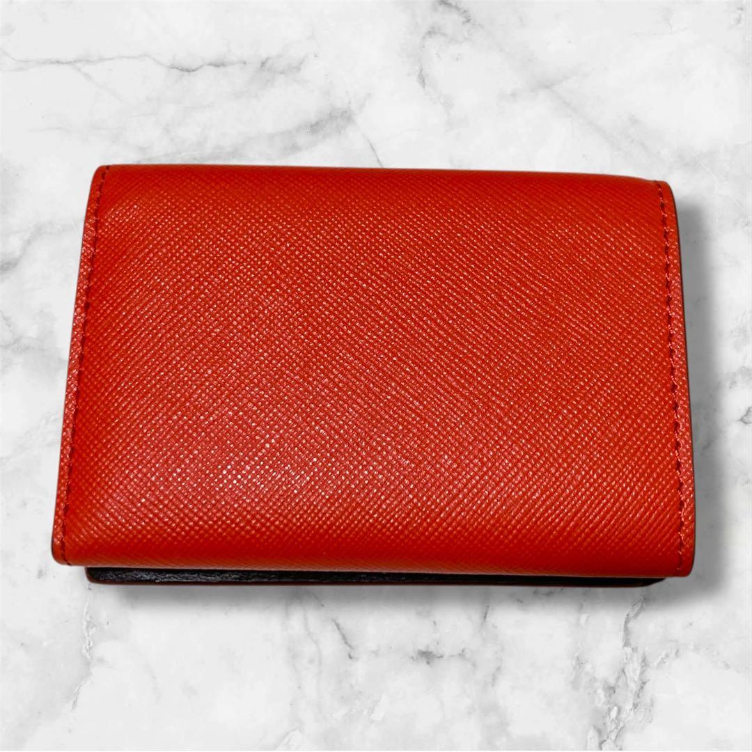 MARNIマルニ★三つ折りミニ財布トリフォールドウォレット★インディアンオレンジ