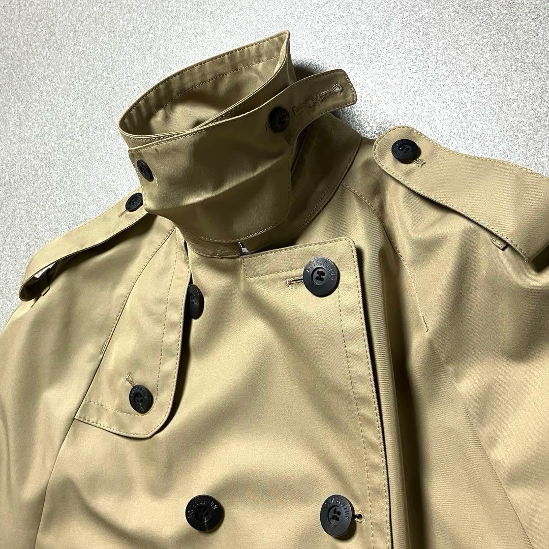 【希少✨美品 ポンチョ】アクアスキュータム 裏地チェック コート ハニーベージュ