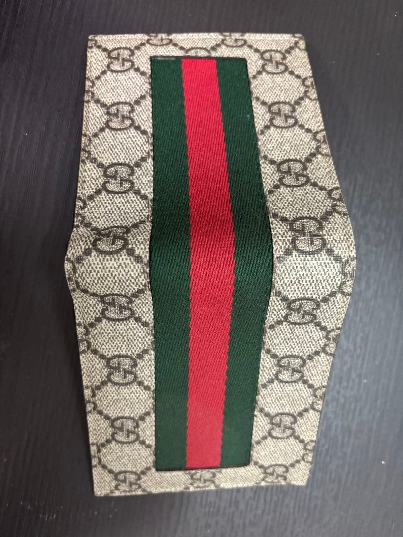 ベ*た様 超美品　GUCCI GGキャンバス 二つ折り財布　箱付き
