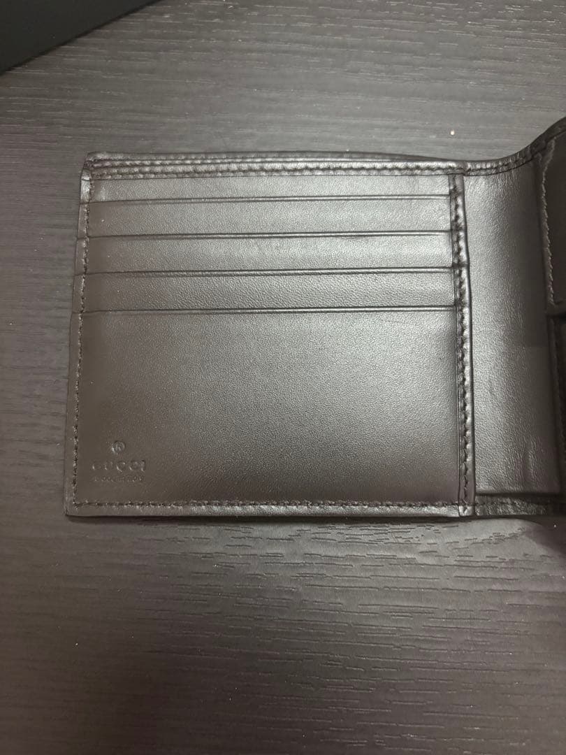 ベ*た様 超美品　GUCCI GGキャンバス 二つ折り財布　箱付き