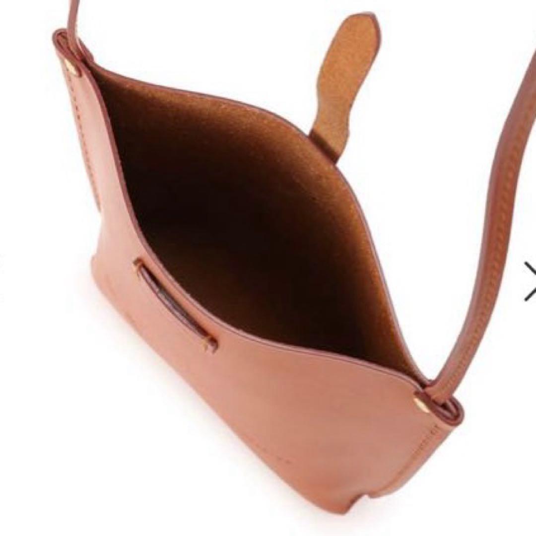 【Felisi フェリージ】タグ付きレザーサコッシュ 本革 ライトブラウン 6万