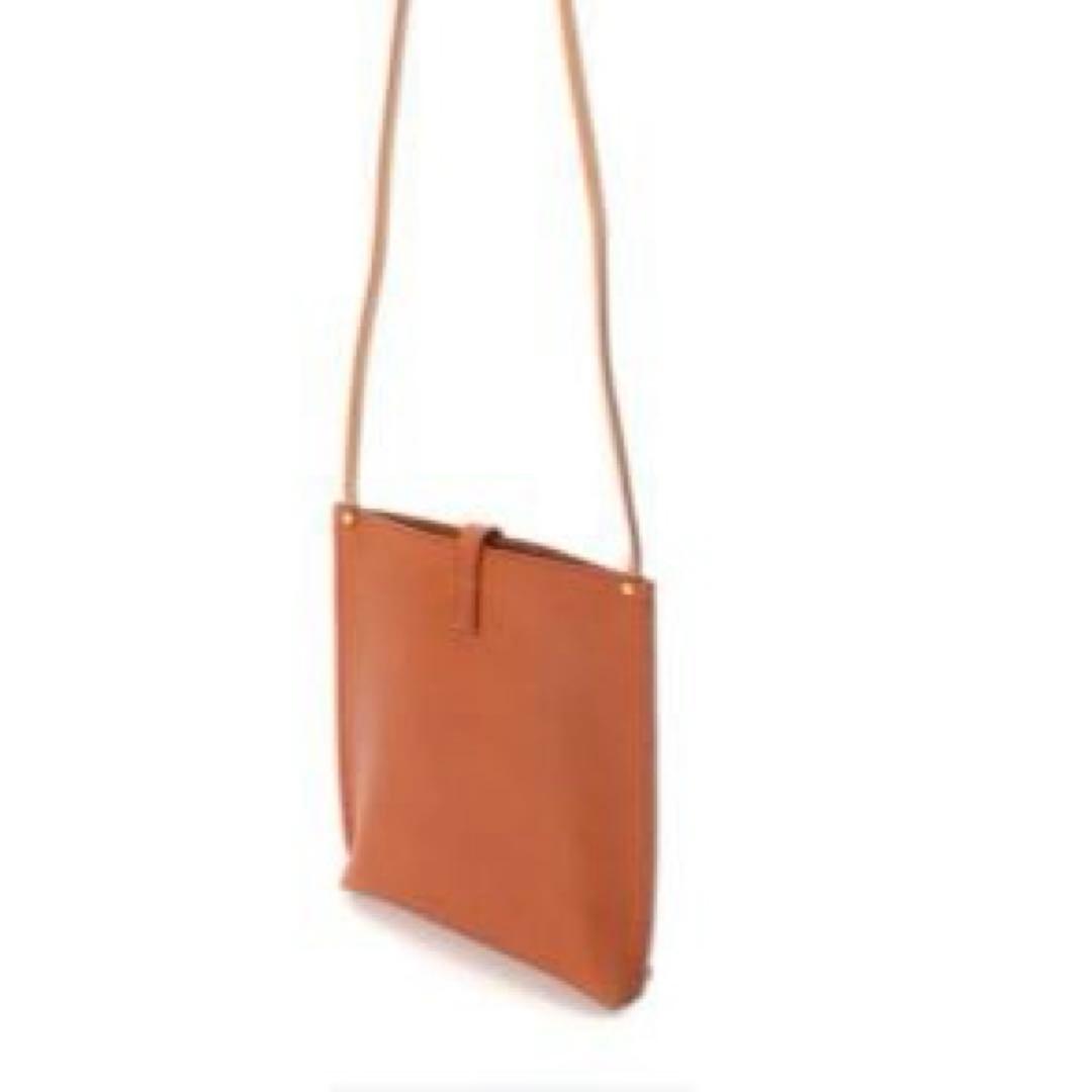 【Felisi フェリージ】タグ付きレザーサコッシュ 本革 ライトブラウン 6万