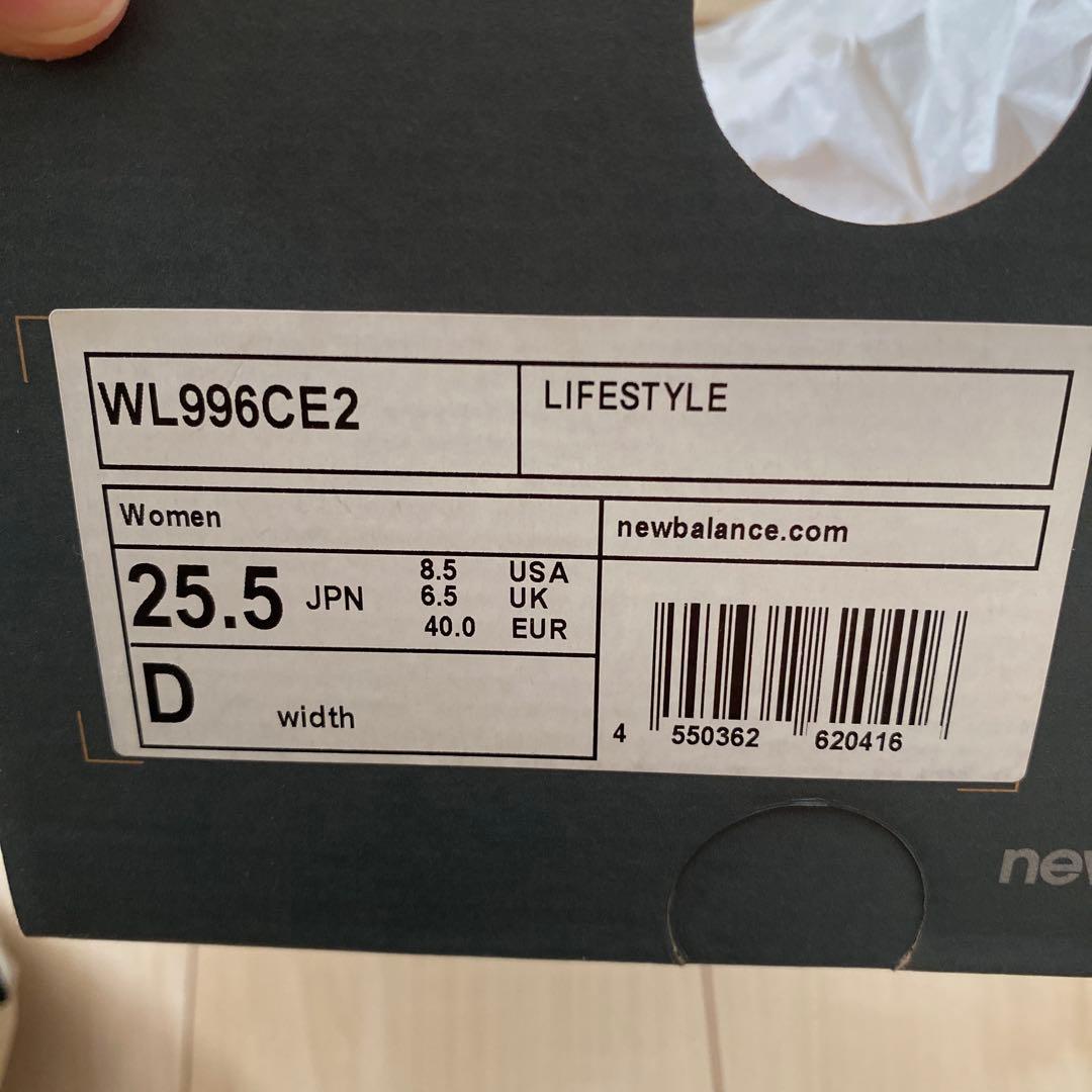 新品未使用 New Balance レディースWL996 ブラック 25.5