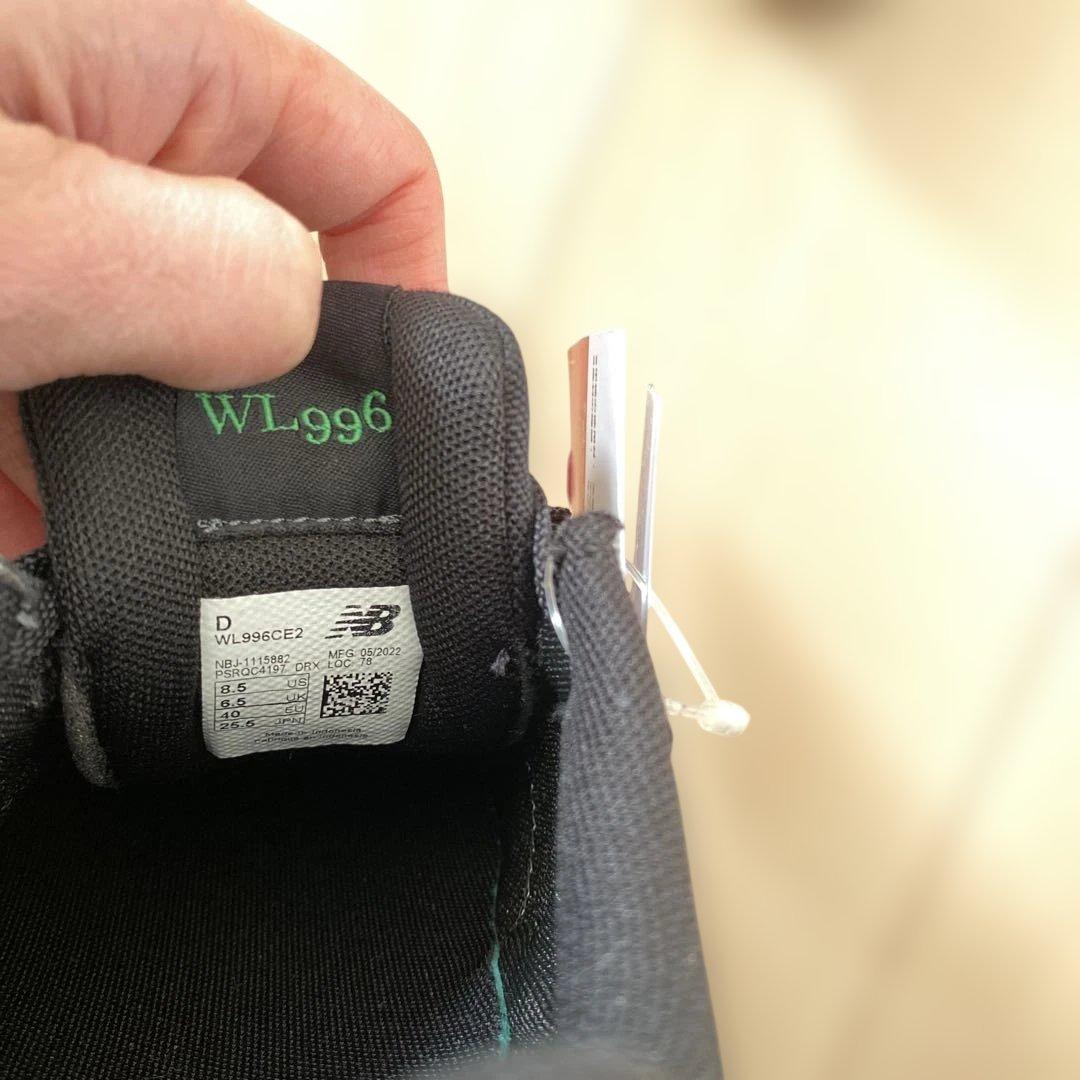 新品未使用 New Balance レディースWL996 ブラック 25.5