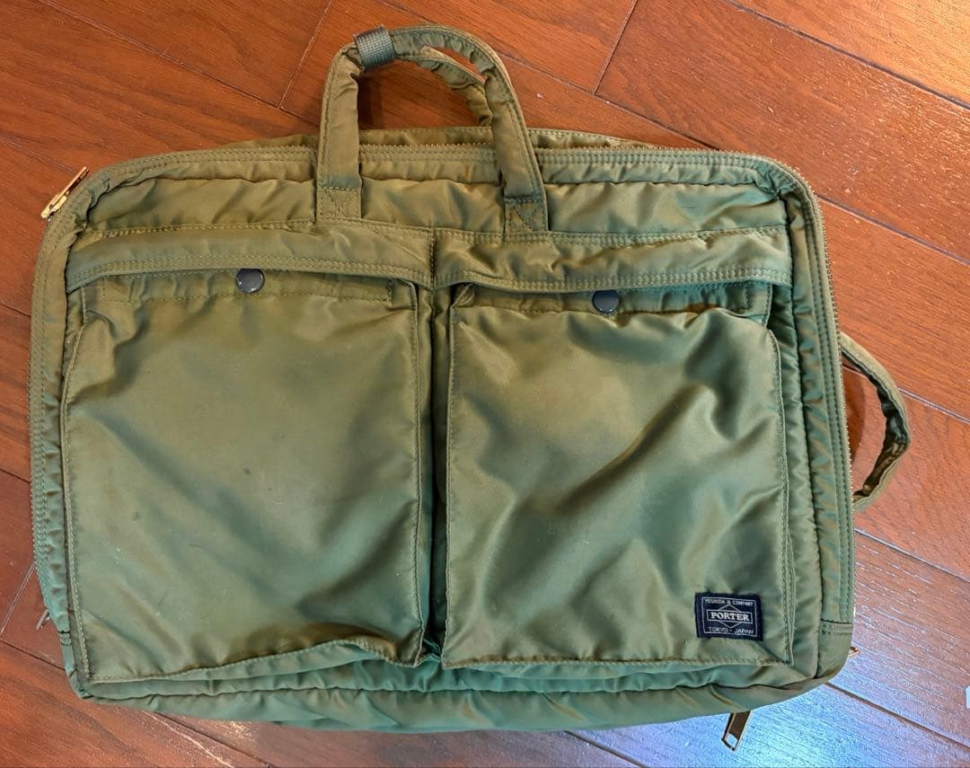 PORTER タンカー 3WAY ブリーフケース セージグリーン　　廃盤