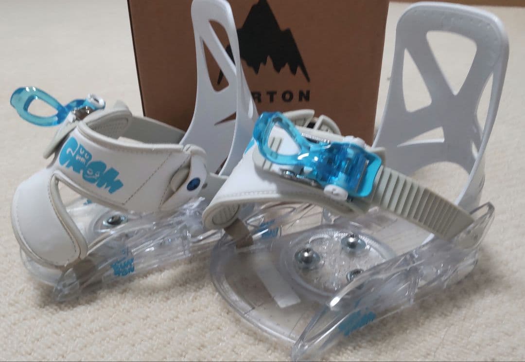BURTON GROM ビンディング ホワイト/ブルー　キッズ