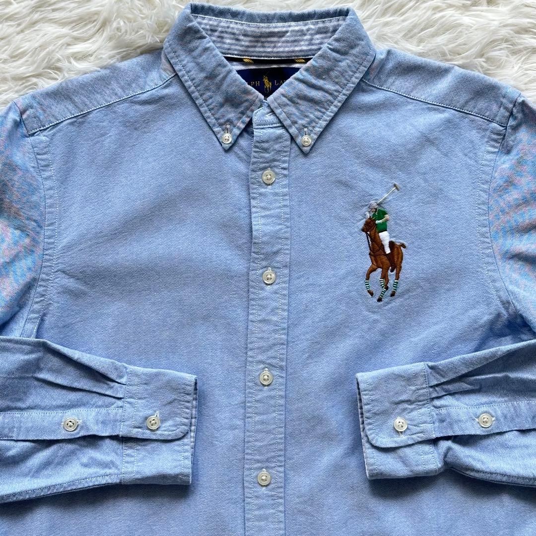極美品　ラルフローレン　オックスフォードBDシャツ ビックポニー　ボーイズ160