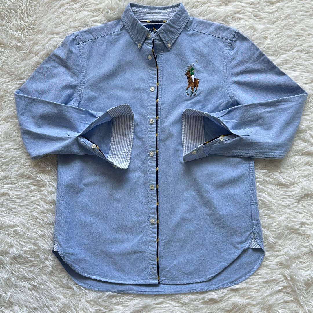 極美品　ラルフローレン　オックスフォードBDシャツ ビックポニー　ボーイズ160