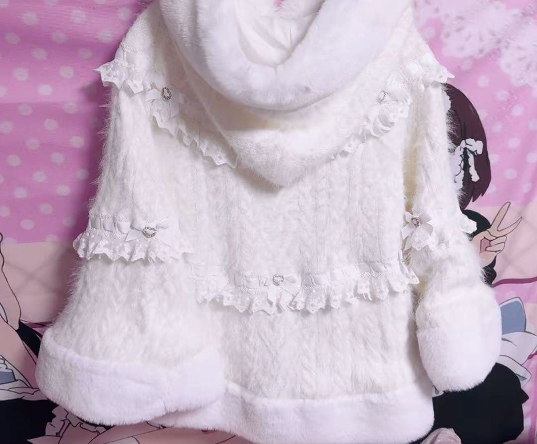 美品 ♡ LIZLISA ミルフィーユレースポンチョ ホワイト