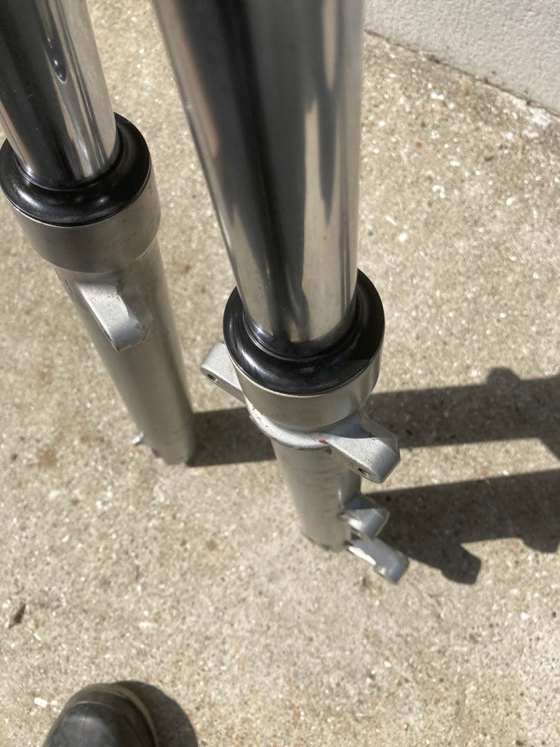 美品 NS-1 フロントフォーク 曲がり確認　シートパイプ加工済 画像　流用