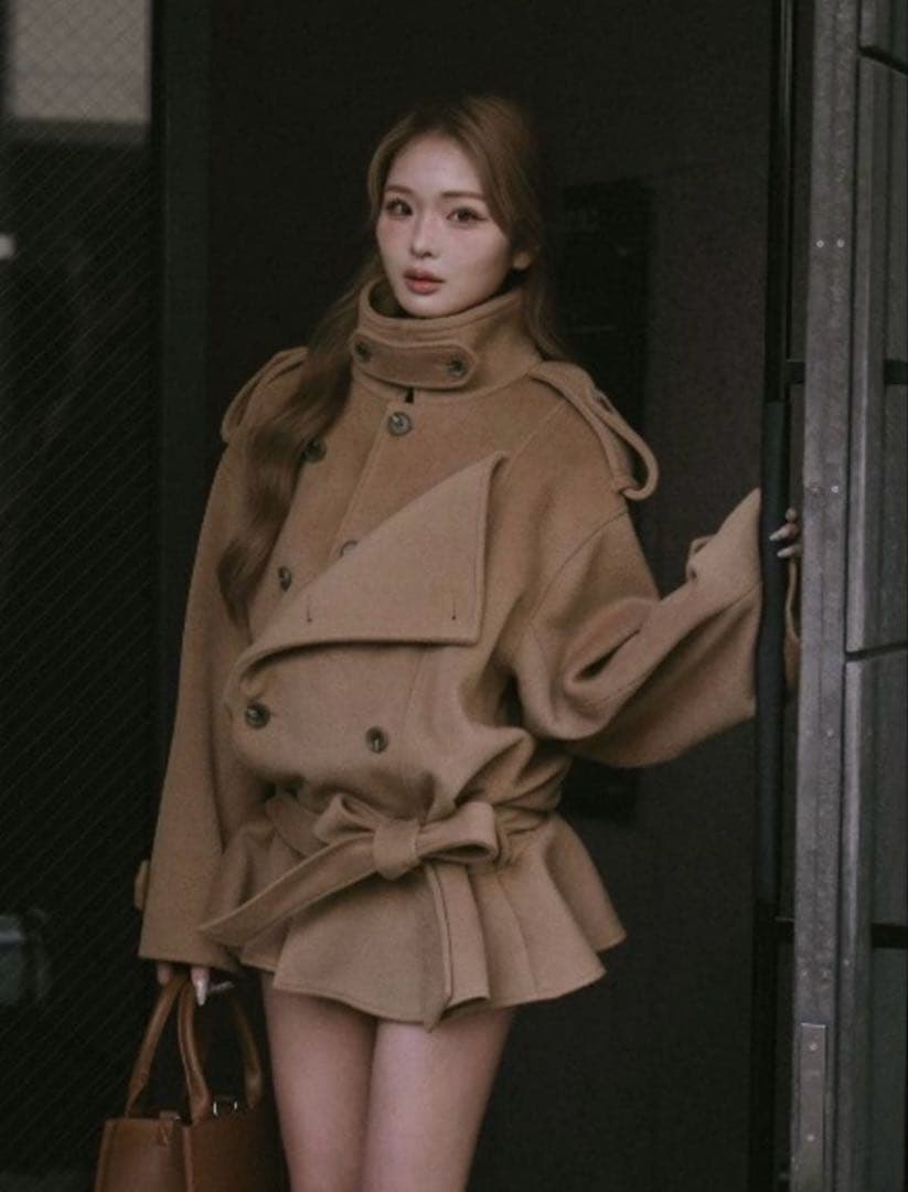 Darich ダーリッチ　ドロップショルダージャケットコート　CAM キャメル