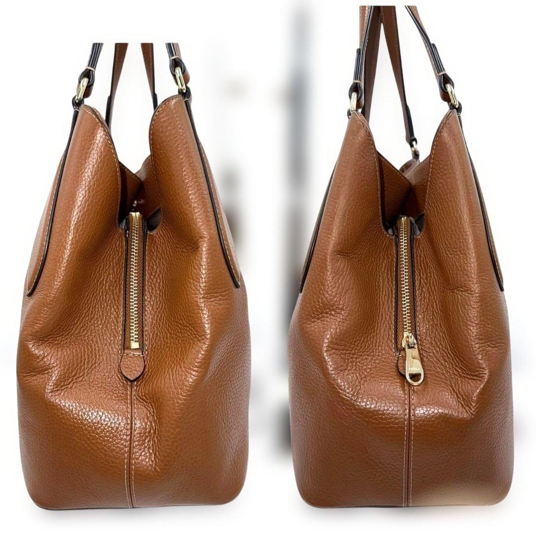 ✨美品✨ フルラ ダフネ 3層 トートバッグ ショルダー 大容量 ブラウン