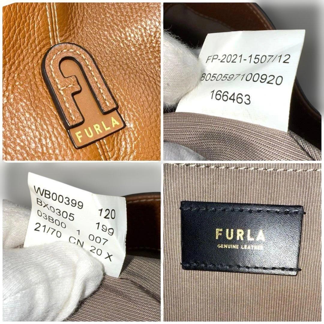 ✨美品✨ フルラ ダフネ 3層 トートバッグ ショルダー 大容量 ブラウン