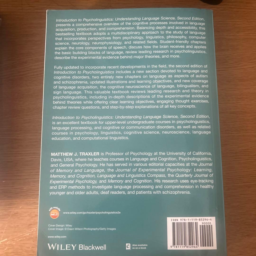 Introduction to Psycholinguistics 第二版