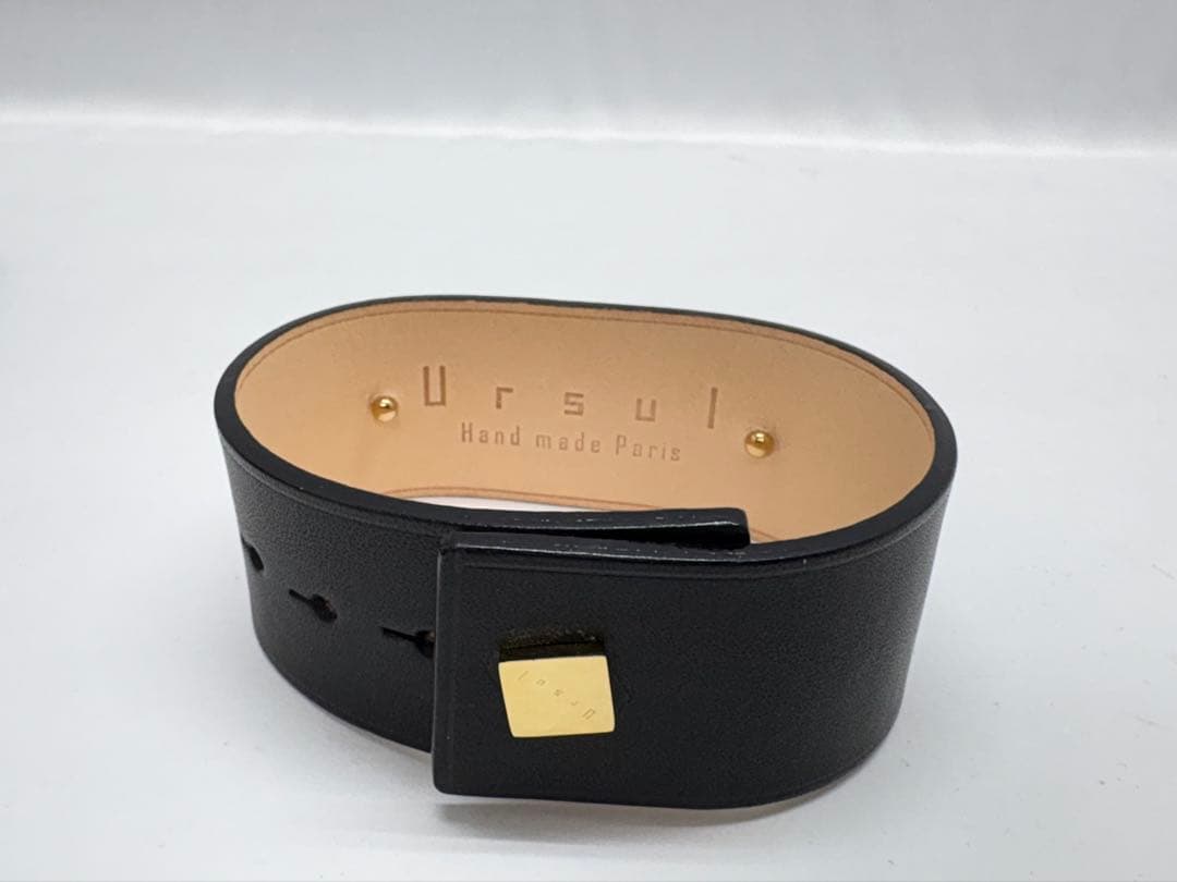 ursul ユアソル プレート カーフ レザー バングル