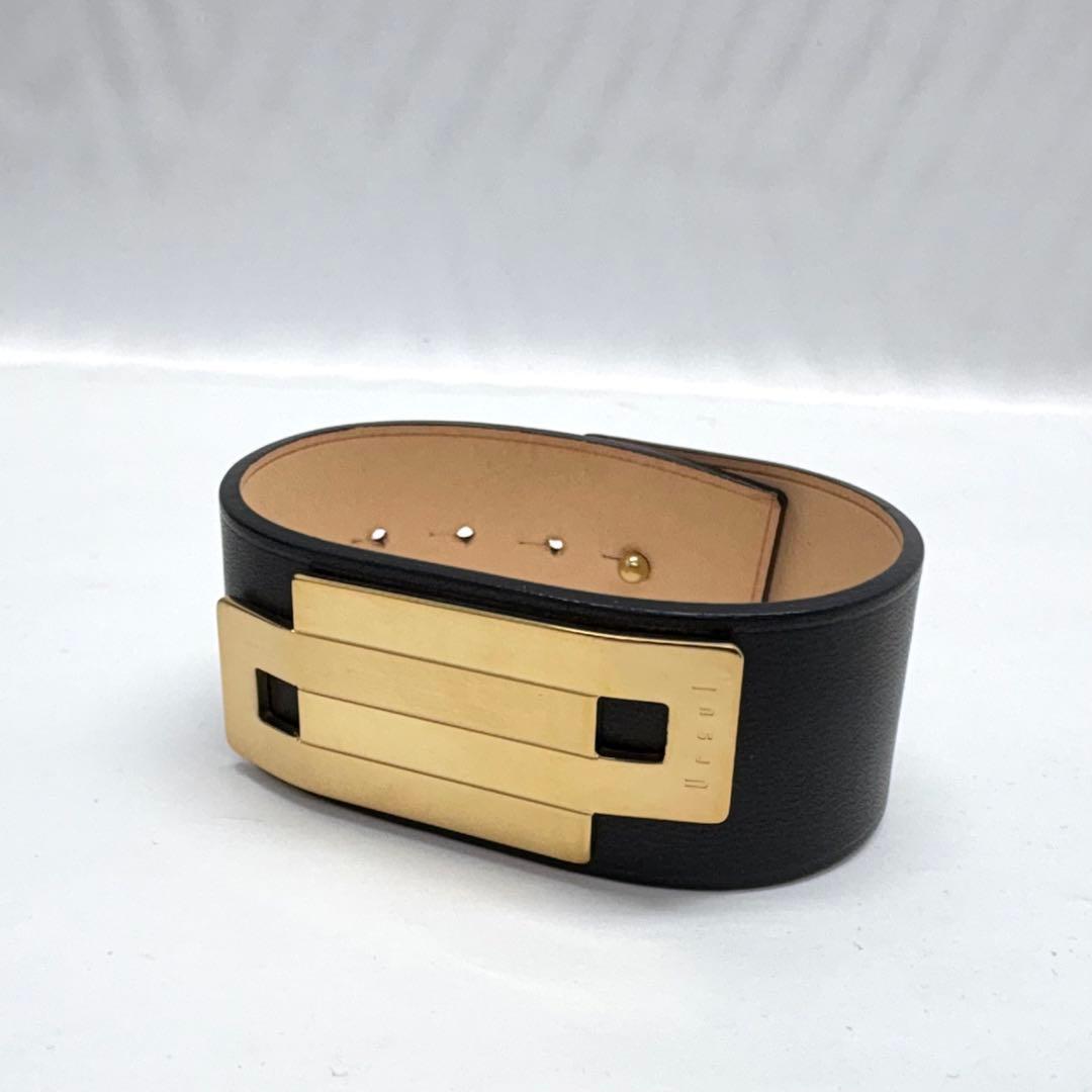 ursul ユアソル プレート カーフ レザー バングル