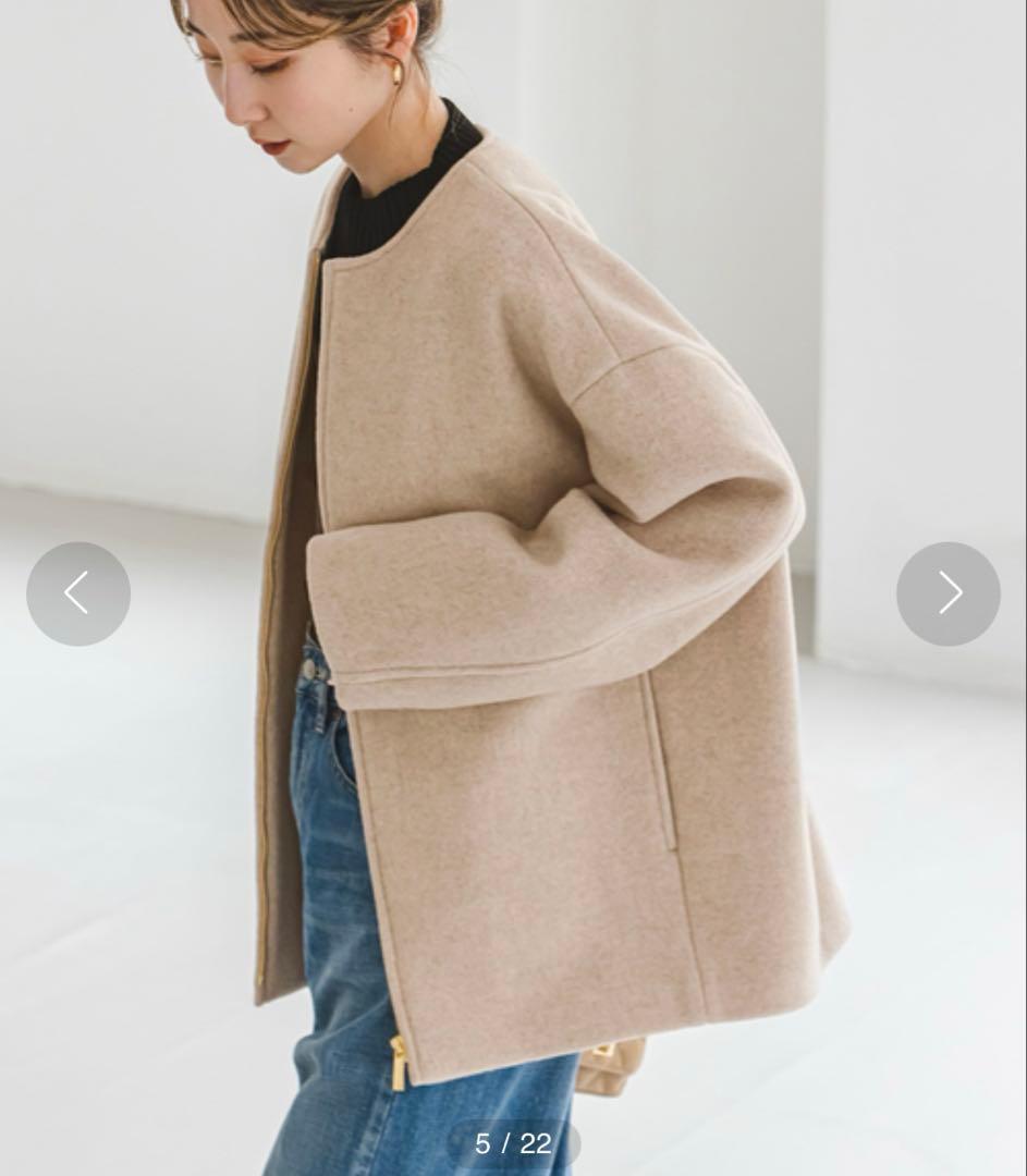 Noble MTRカラーレスジップショートコート　ノーブル　36号