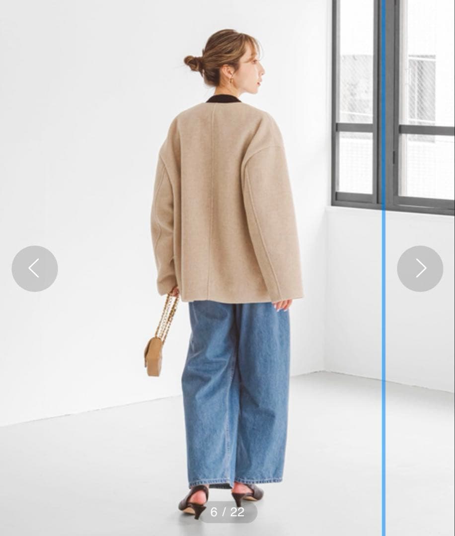 Noble MTRカラーレスジップショートコート　ノーブル　36号