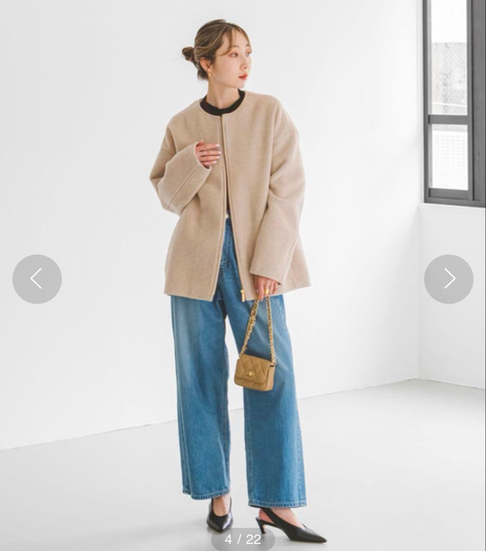 Noble MTRカラーレスジップショートコート　ノーブル　36号