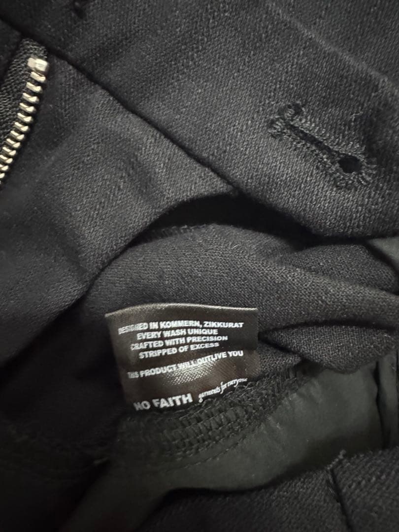 NO/FAITH STUDIOS ノーフェイススタジオ　スラックス　黒