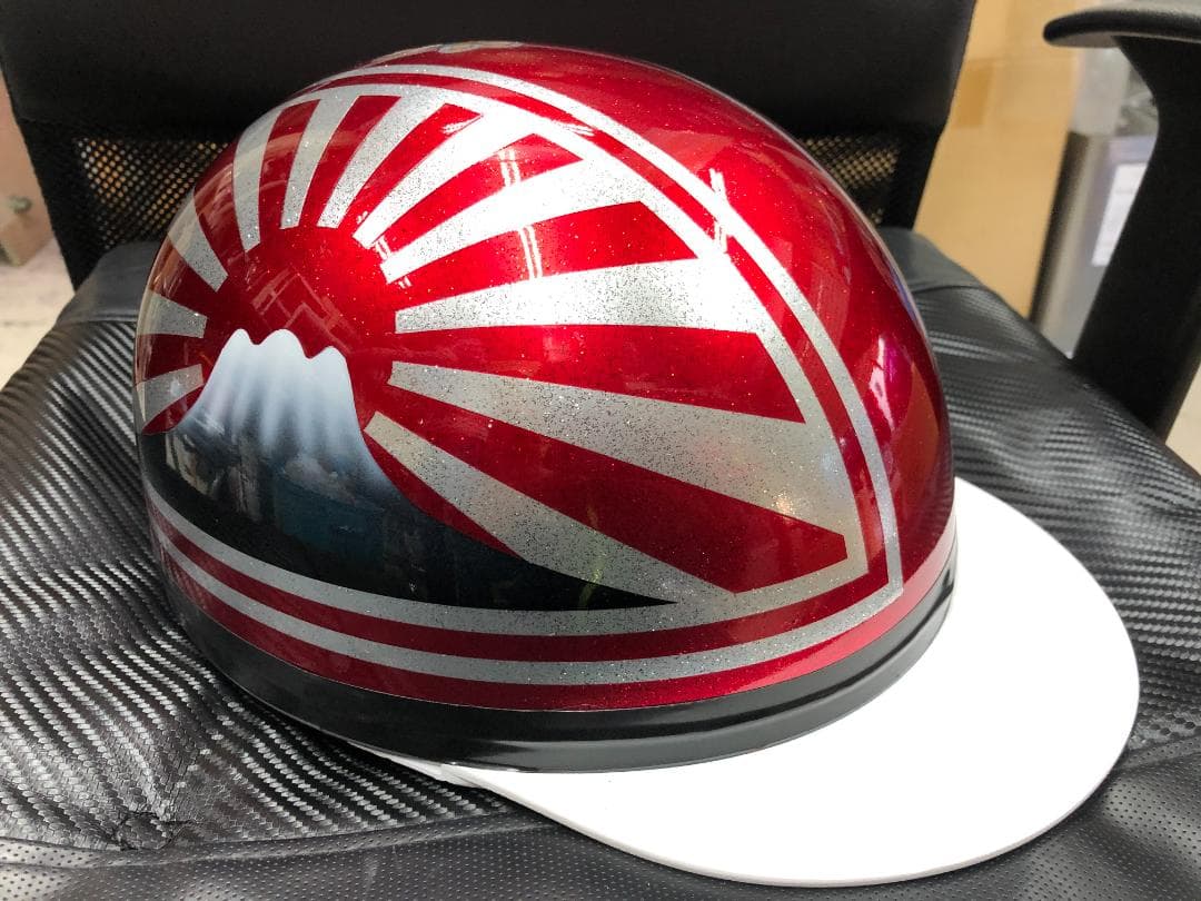 コルク半　カスタム　富士日章　三つボタン　キャンディレッド　高級クリヤ送料無料