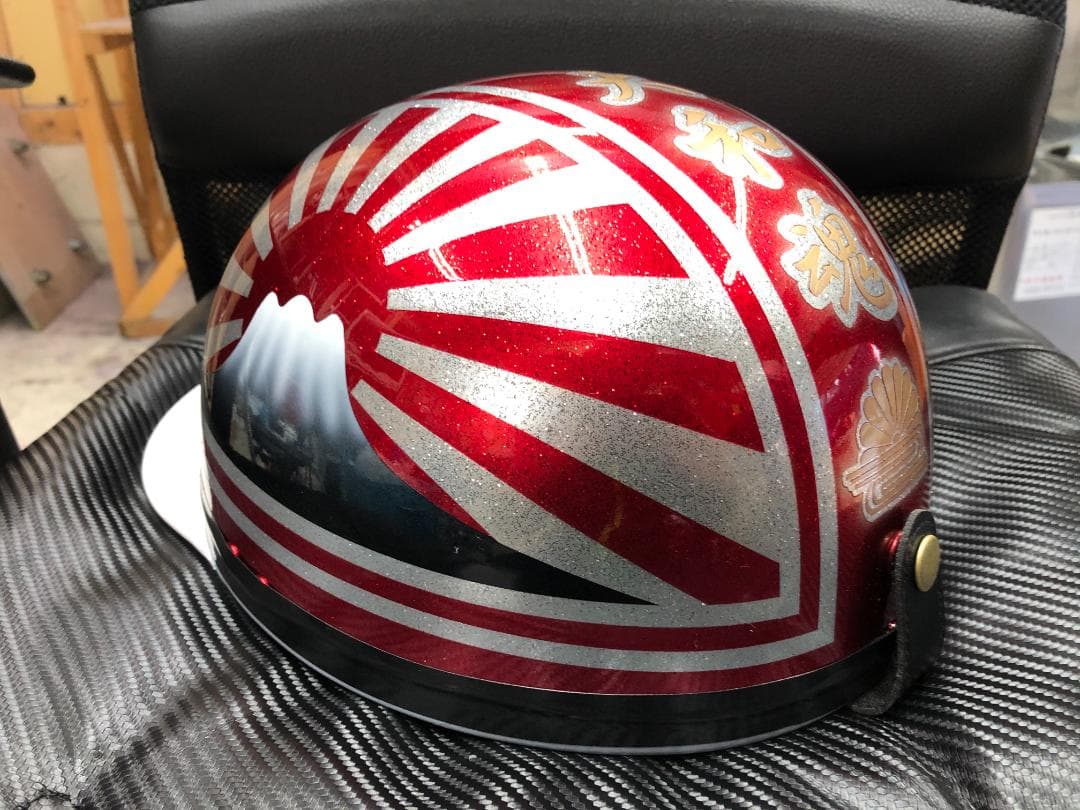 コルク半　カスタム　富士日章　三つボタン　キャンディレッド　高級クリヤ送料無料