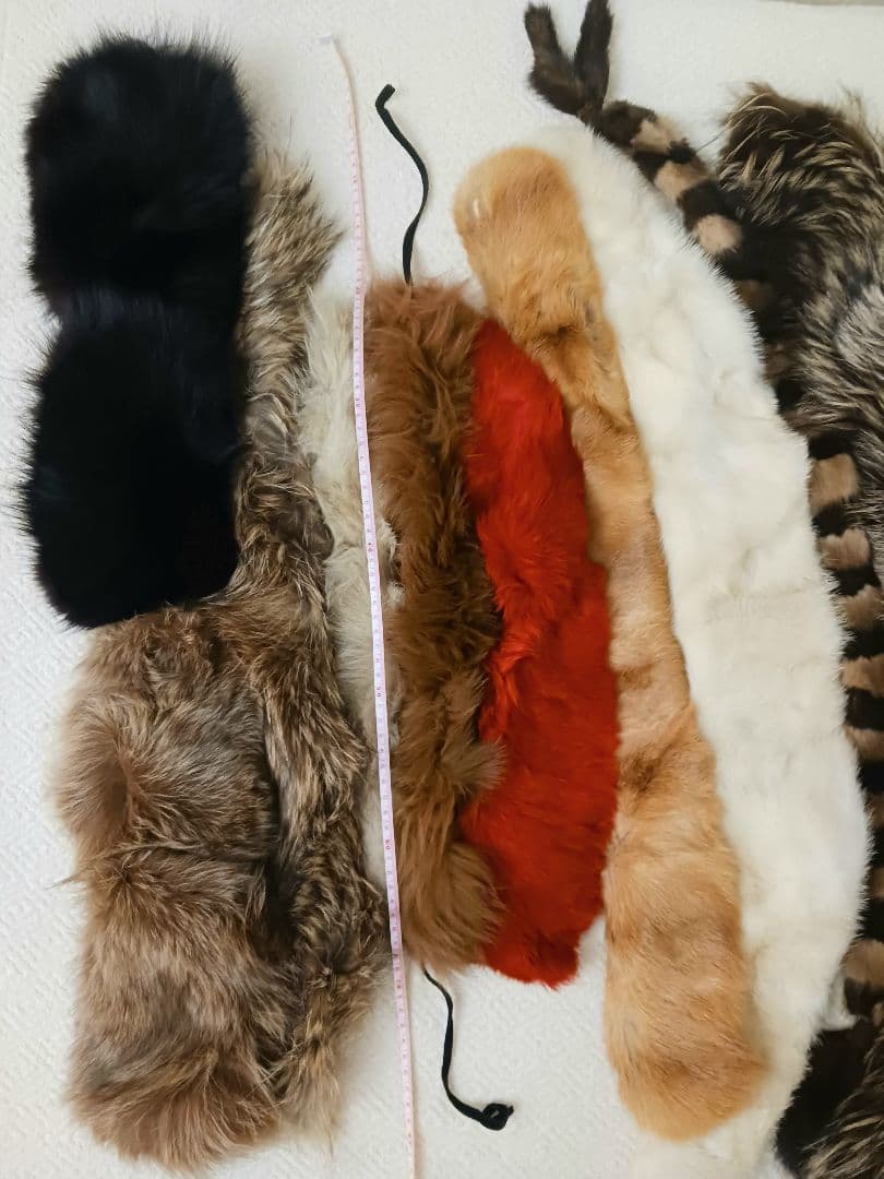 毛皮ファー襟巻きティペットマフラー&カフス17点セットまとめ売りSAGAFOX