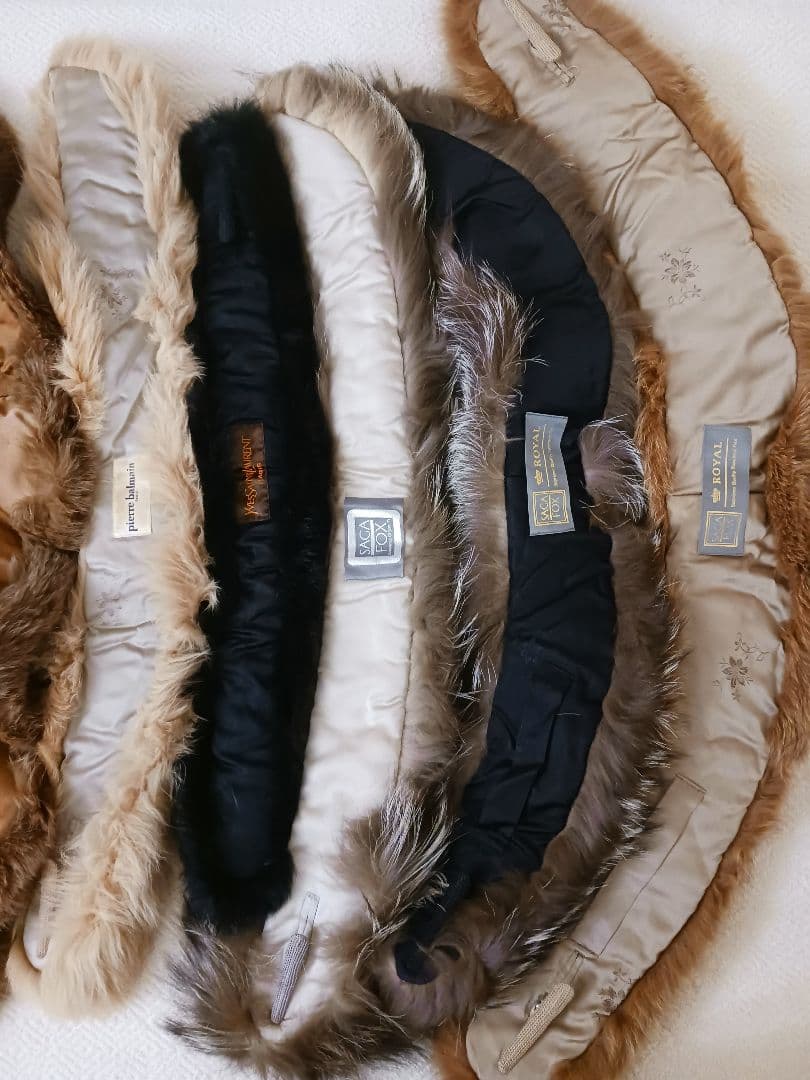 毛皮ファー襟巻きティペットマフラー&カフス17点セットまとめ売りSAGAFOX