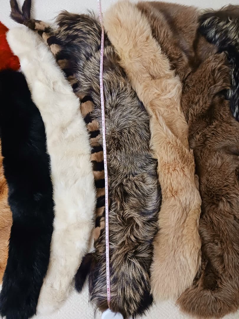 毛皮ファー襟巻きティペットマフラー&カフス17点セットまとめ売りSAGAFOX