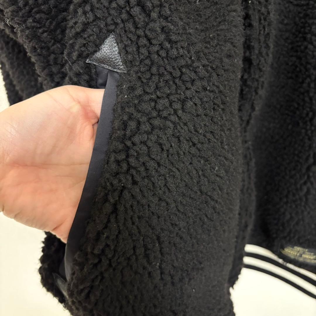 2XL 希少サイズ✨ ショット ボアスタジャン ロゴワッペン 内側総柄 レザー