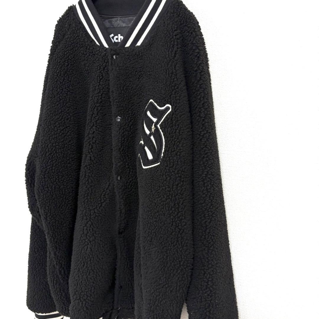 2XL 希少サイズ✨ ショット ボアスタジャン ロゴワッペン 内側総柄 レザー