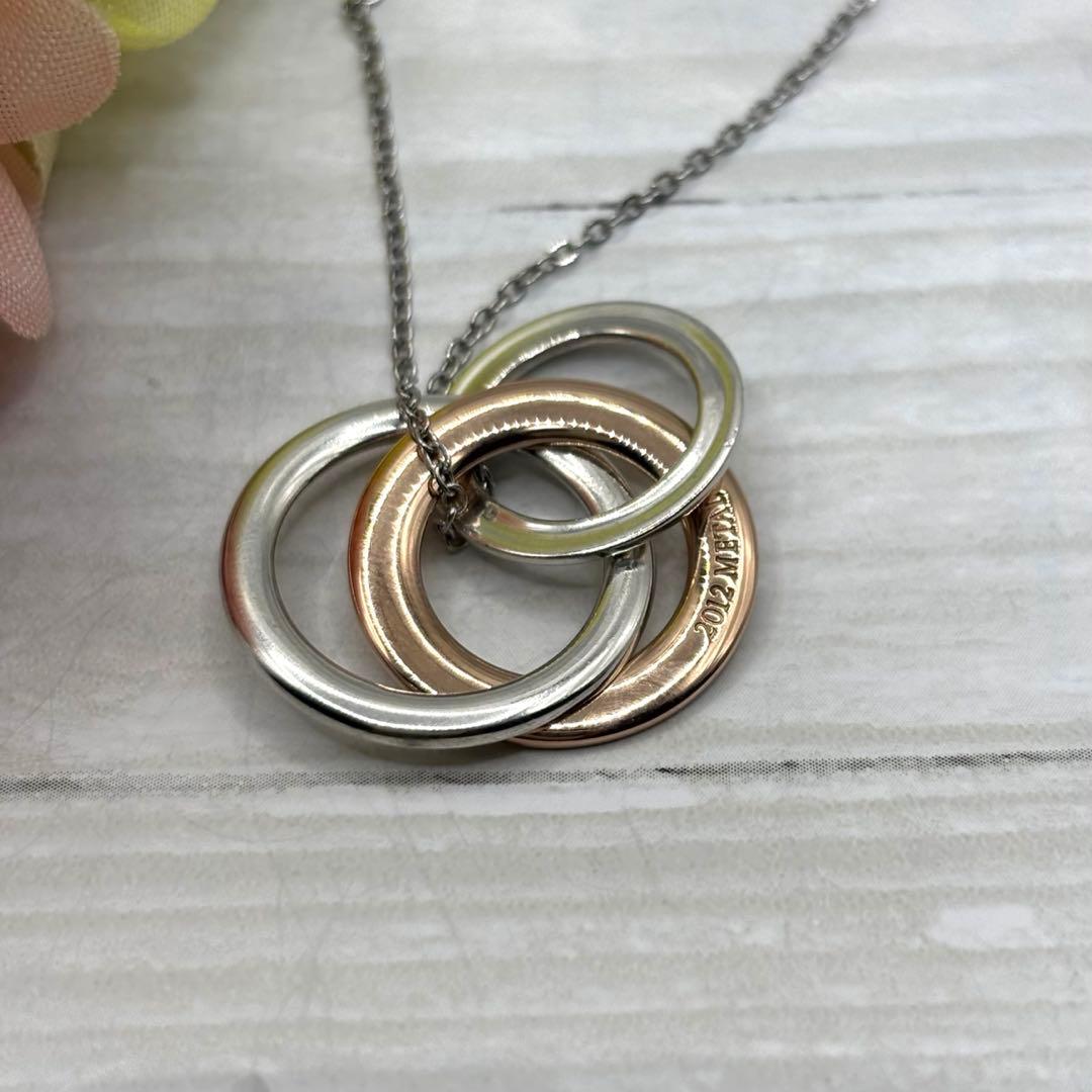 TIFFANY.Co.1837インターロッキング　3連　ルベドメタル×925