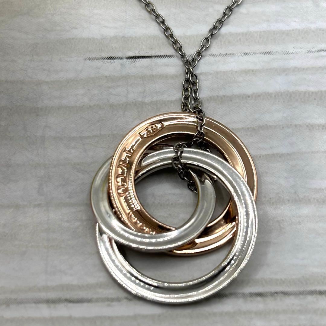 TIFFANY.Co.1837インターロッキング　3連　ルベドメタル×925