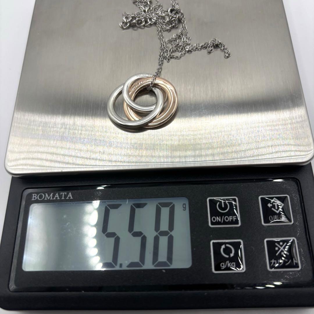 TIFFANY.Co.1837インターロッキング　3連　ルベドメタル×925