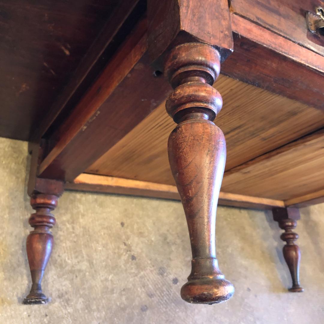 アンティーク　ろくろ脚　木製座卓 引き出し レトロ　アンティーク家具　木製家具