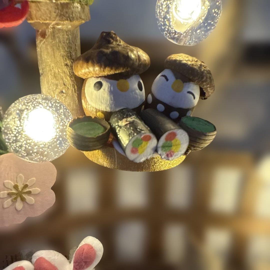 どんぐりアート♡タペストリー風節分＆節分オブジェ♡