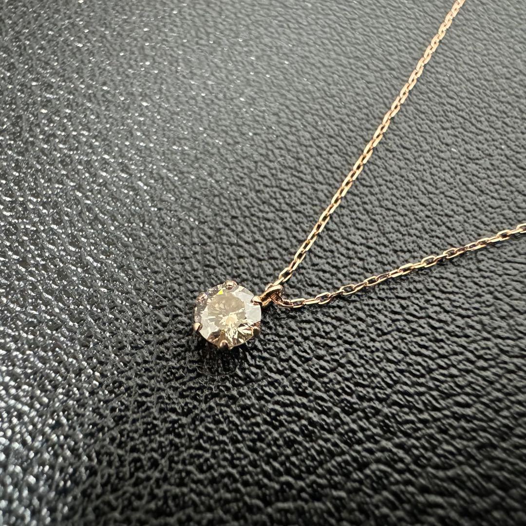 美品 ネックレス レディース ダイヤモンド 金 10KPG 0.15ct