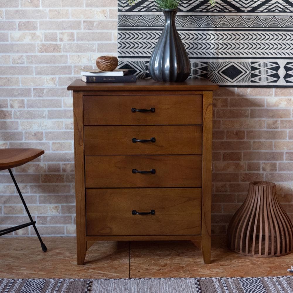 ミンディ材 ロー チェスト 木製 キャビネット サイドボード 洋服収納棚 タンス