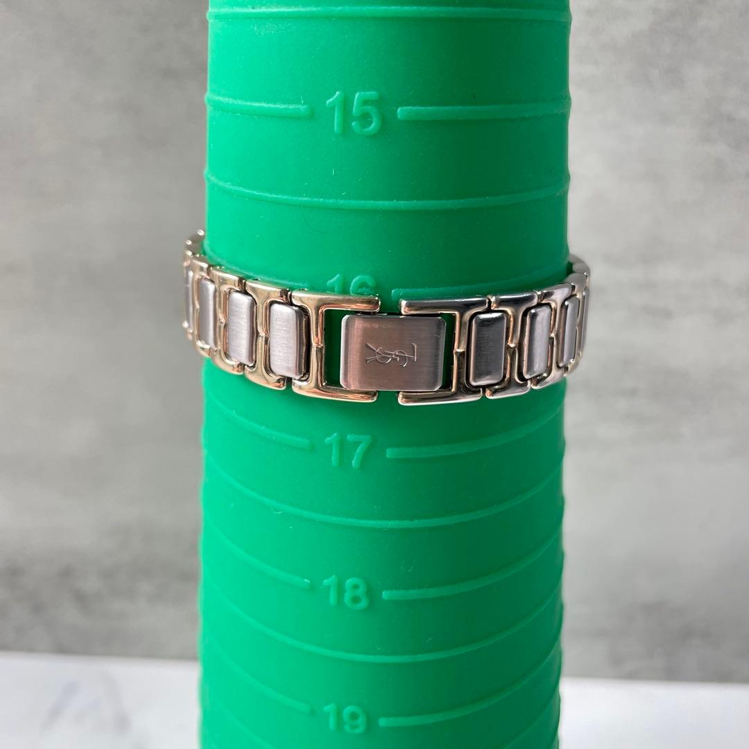 稼動品　YSL イブサンローラン　コンビカラー　ネイビー文字盤　腕時計