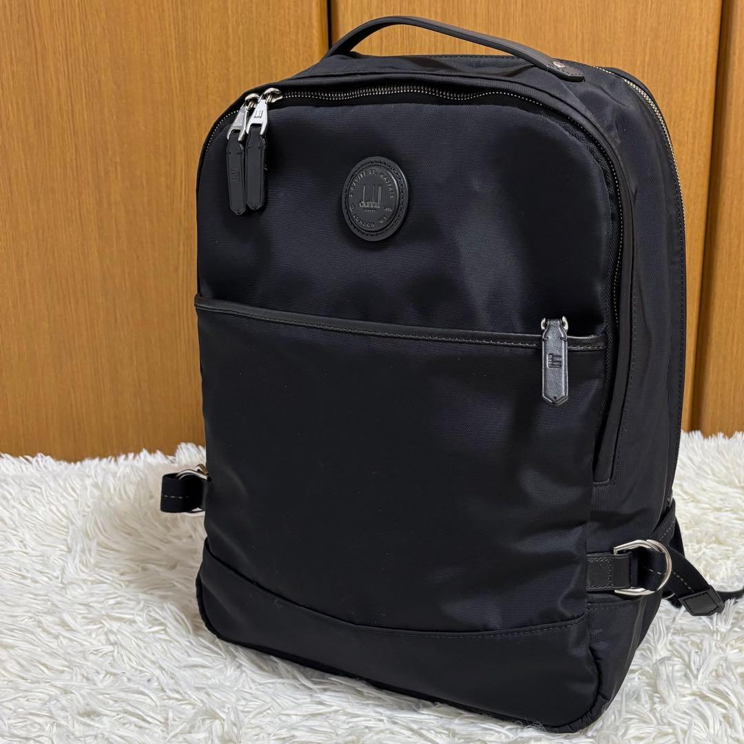 ダンヒル ガーズマン リュック バックパック A4可 大容量 黒 2層 近年