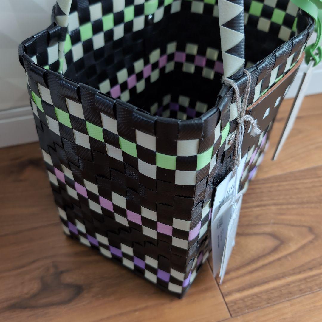 MARNI MARKET かごバッグ 中型 チェック柄