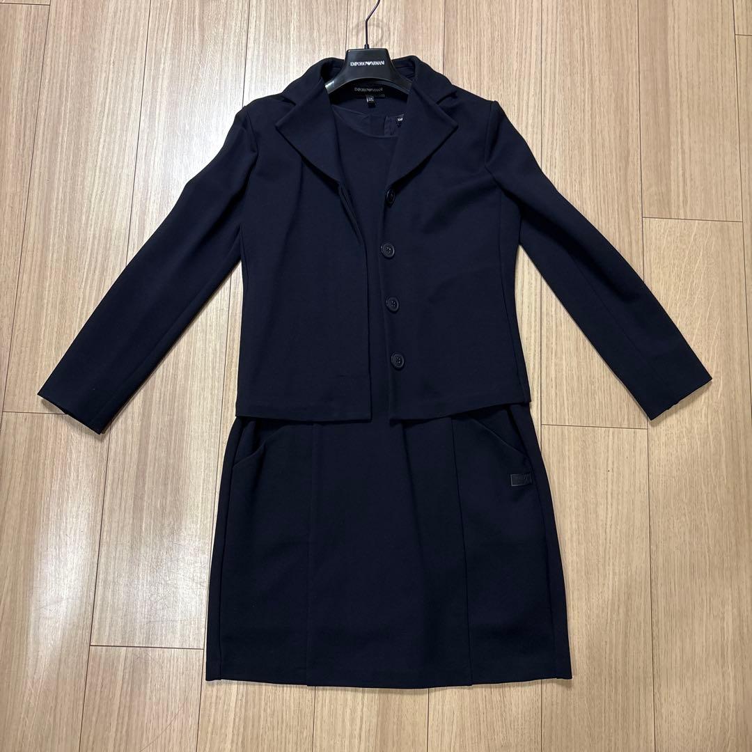 アルマーニジュニア　女子　セット　ネイビー ブレザーとドレス　卒業式　フォーマル