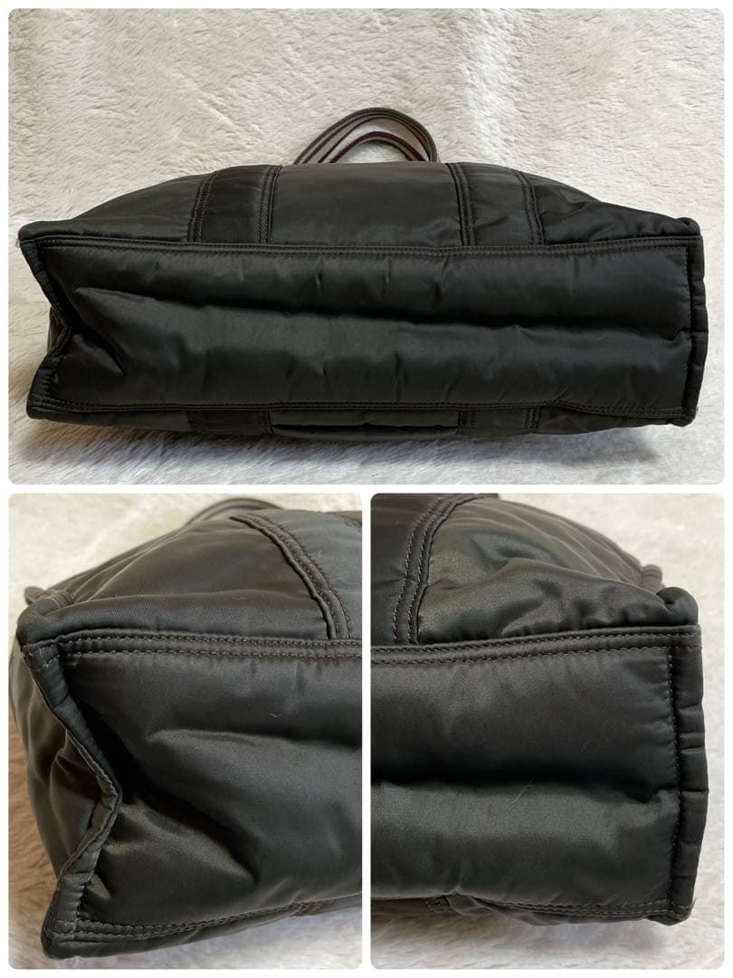 バーバリーブルーレーベル 銀ボタン トートバッグ ストライプ BURBERRY