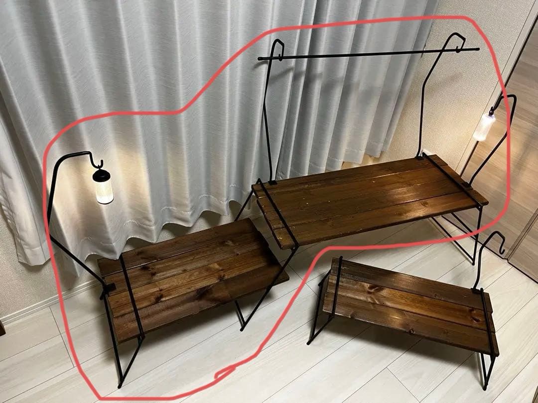 キャンプ　アイアンラック