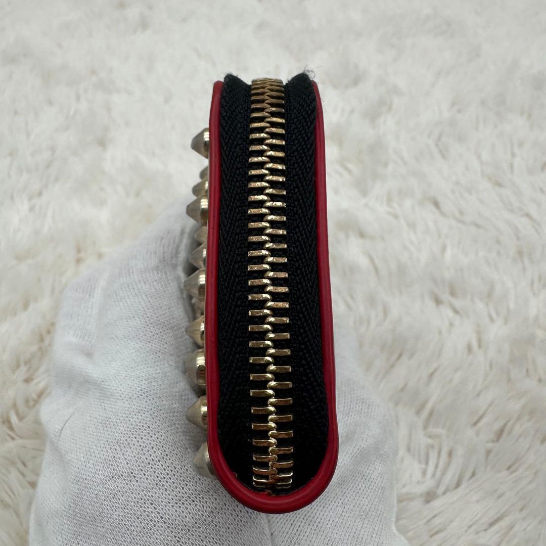 ✨美品✨ルブダン　ケース　スタッズ　パネトーネ　レオパード　エナメル　赤