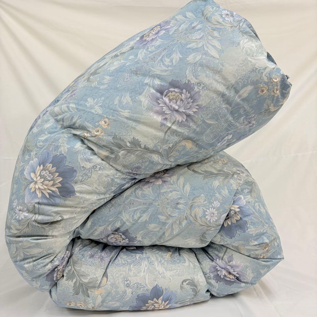 羽毛布団 シングル ポーランド ホワイトマザーグース CH92534 ブルー