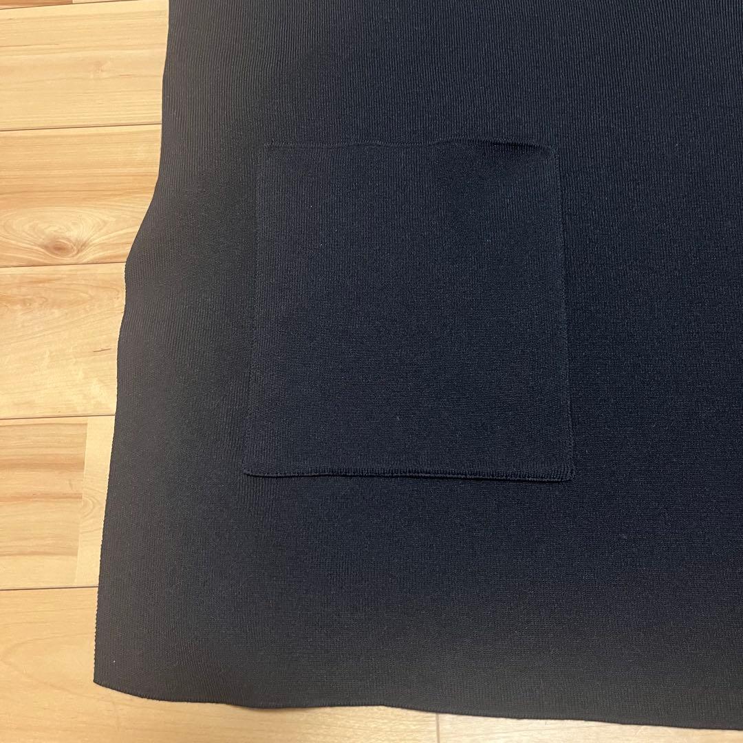 美品 BEARDSLEY ビアズリー　Vネックニットベスト 黒 フリーサイズ